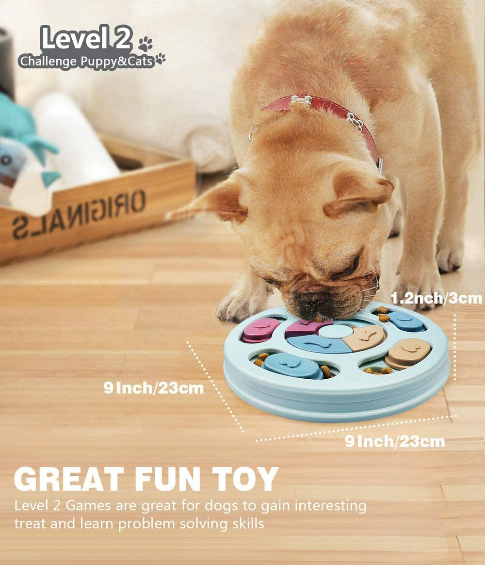 Interactive Dog Puzzle Toys for Mental Stimulation and Enrichment - Treat Dispenser Feeder for Small, Medium, and Large Dogs
