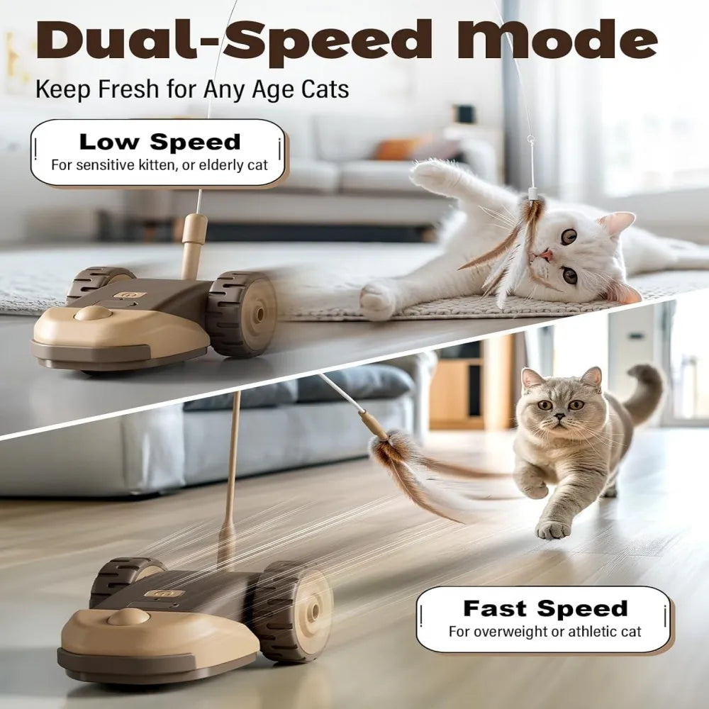 Smart Cat Toy 2 Modes Automatic Moving Touch Wake-Up Toy Car for Cats Dogs Interactive Playing Kitten Training Pet Supplies