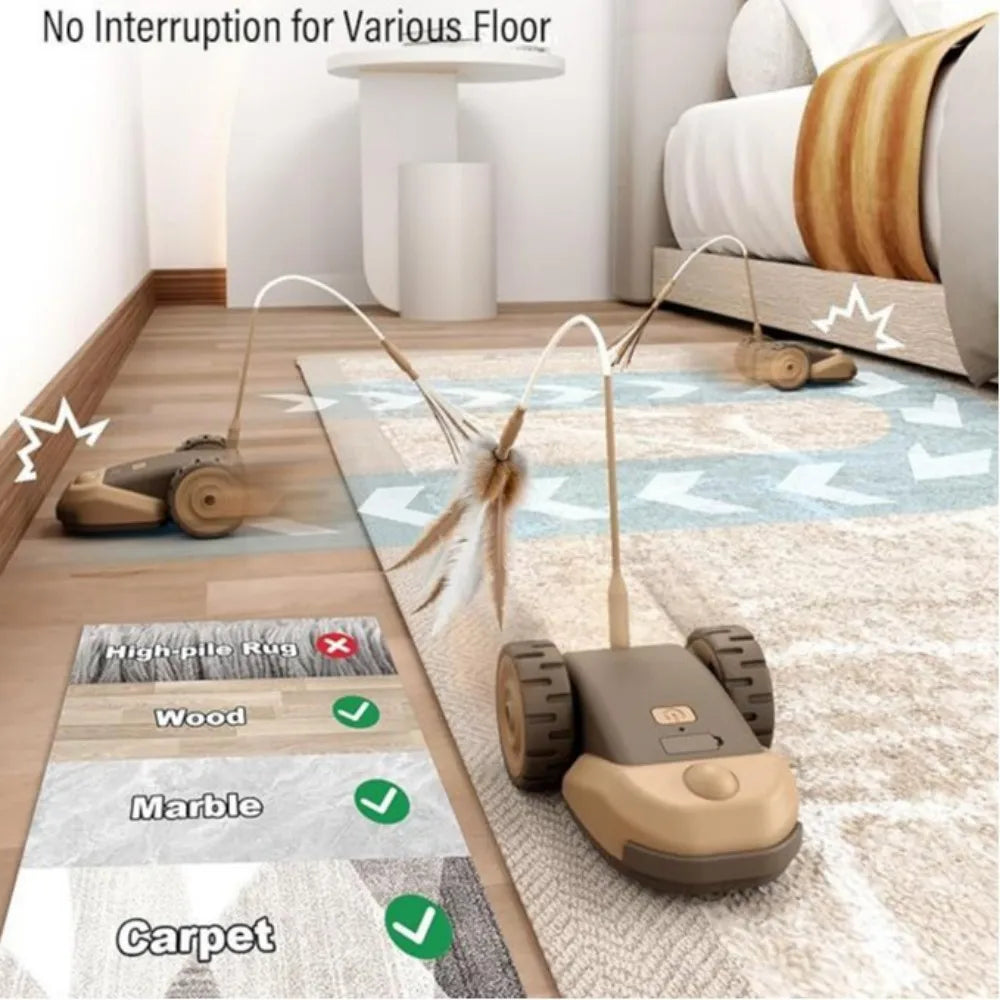 Smart Cat Toy 2 Modes Automatic Moving Touch Wake-Up Toy Car for Cats Dogs Interactive Playing Kitten Training Pet Supplies