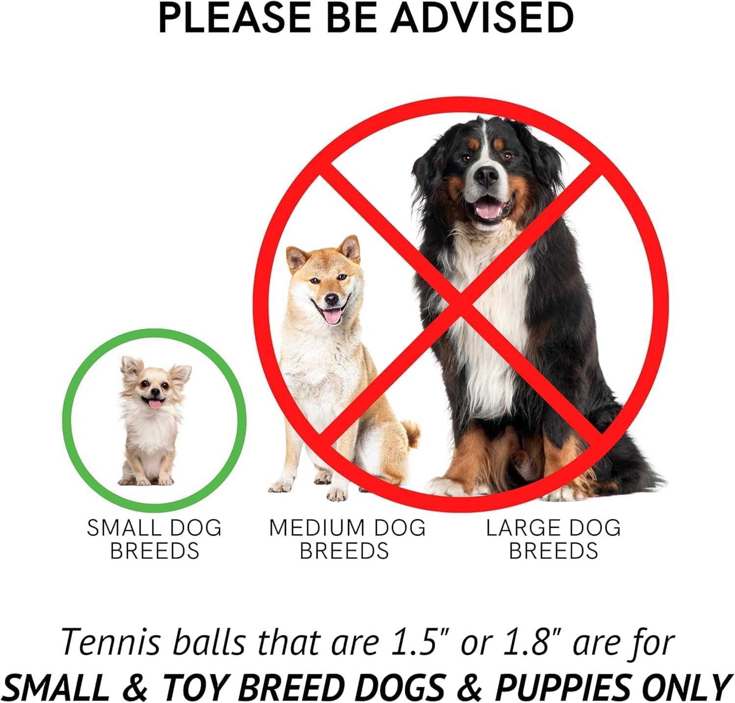 Midlee X-Small Dog Tennis Balls 1.5