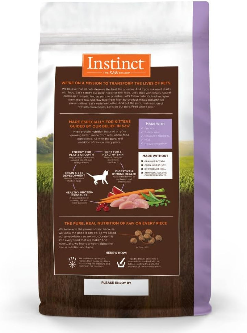 Instinct Original Grain-Free Dry Cat Food with Raw Coated Kibble, High Protein Recipe Featuring Real Chicken, 11 lb Bag