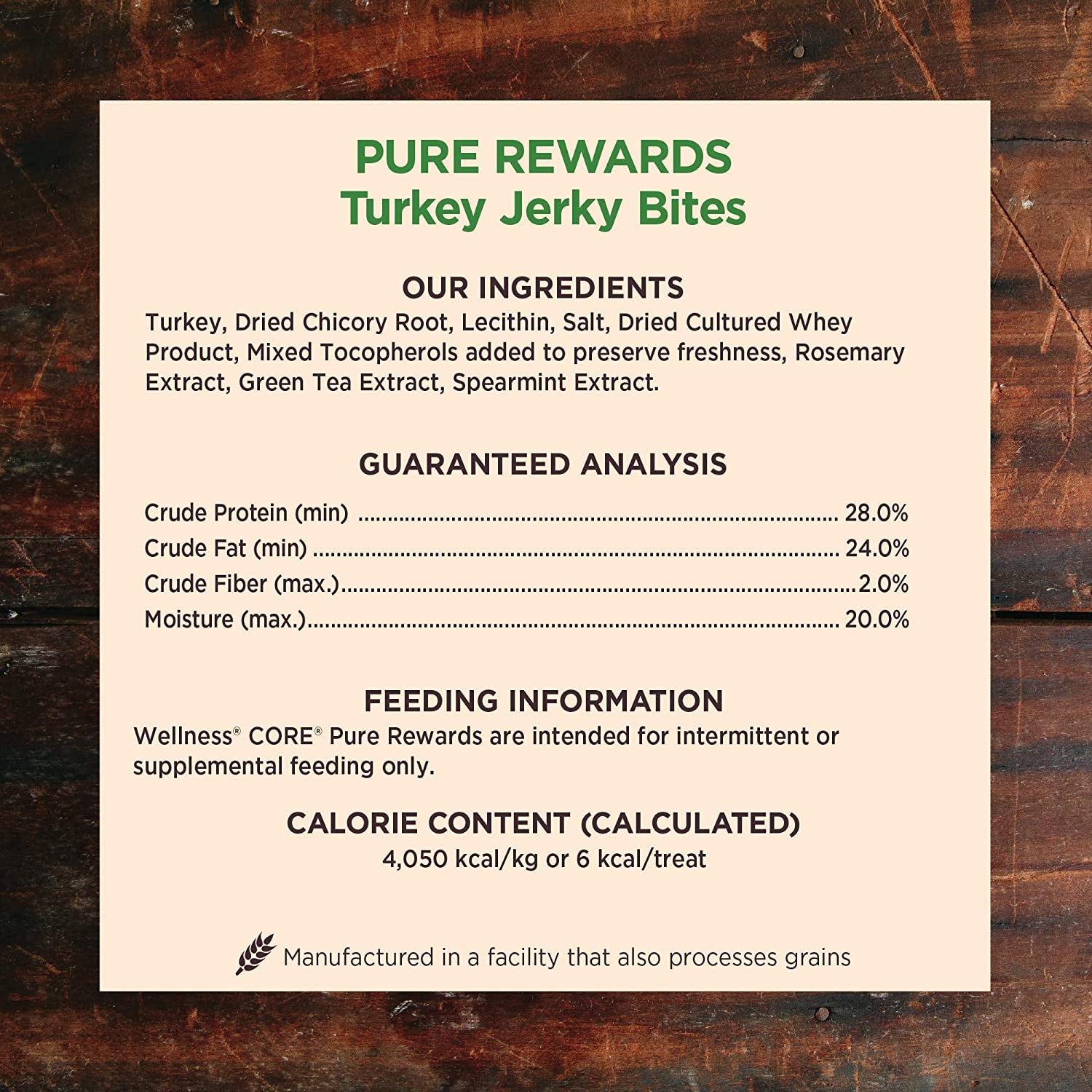 Wellness CORE Pure Rewards Grain-Free Tender Jerky Treats - Turkey Recipe, 4 oz Bag, Made in the USA
