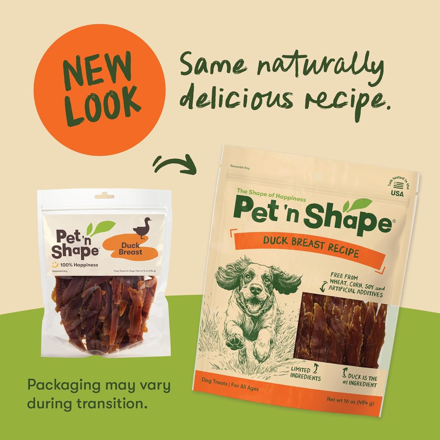 Pet 'N Shape Duck Breast Jerky Treats for Dogs - 16 Ounces