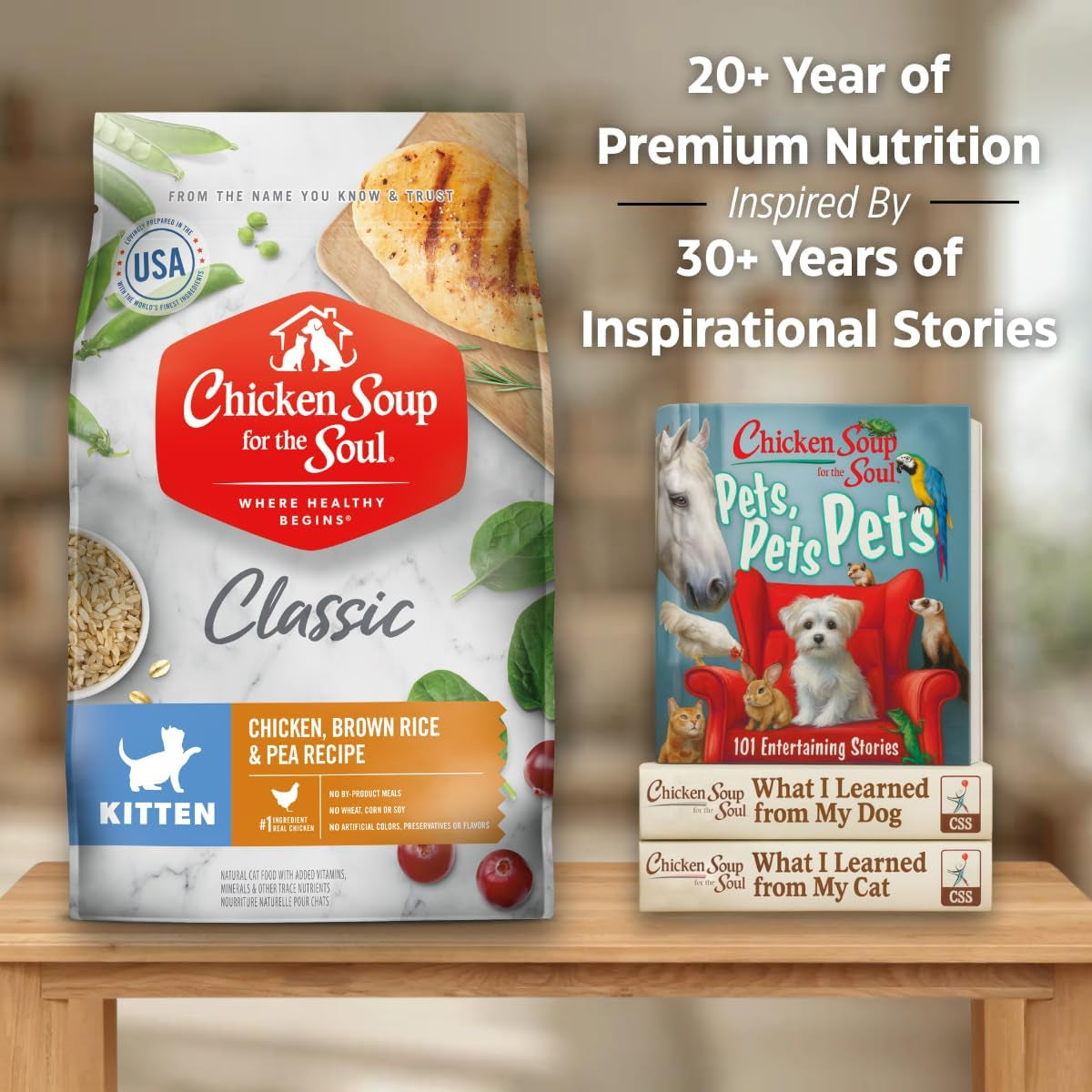 Chicken Soup for the Soul All-Natural Premium Dry Cat Food for Weight Management and Senior Cats, Real Chicken as First Ingredient, No By-Products, High Fiber/Low Fat Formula with Chicken & Brown Rice, 4.5 lb