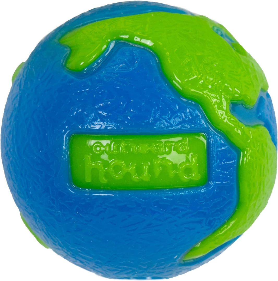 Outward Hound Orbee-Tuff Planet Ball Treat-Dispensing Dog Toy in Blue/Green, Small Size