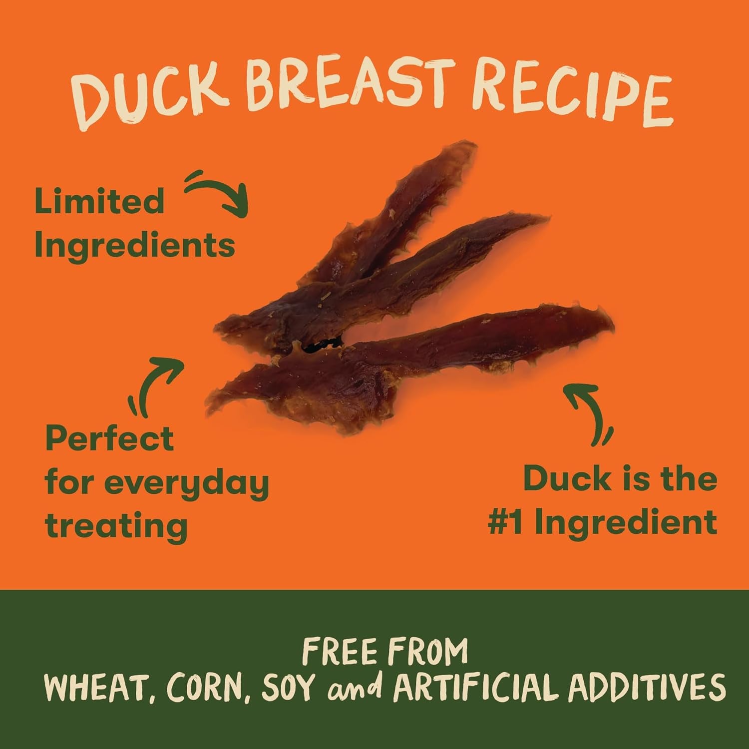 Pet 'N Shape Duck Breast Jerky Treats for Dogs - 16 Ounces
