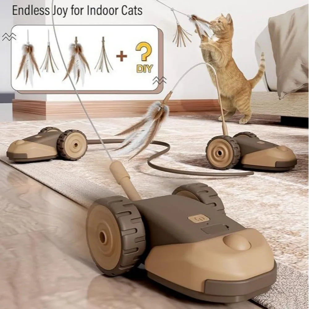 Smart Cat Toy 2 Modes Automatic Moving Touch Wake-Up Toy Car for Cats Dogs Interactive Playing Kitten Training Pet Supplies